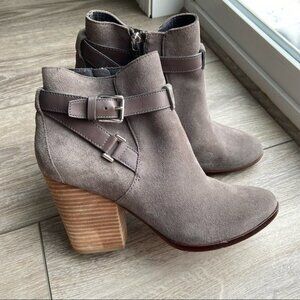 Cole Haan Minna Suede Leather  Ankle Bootie